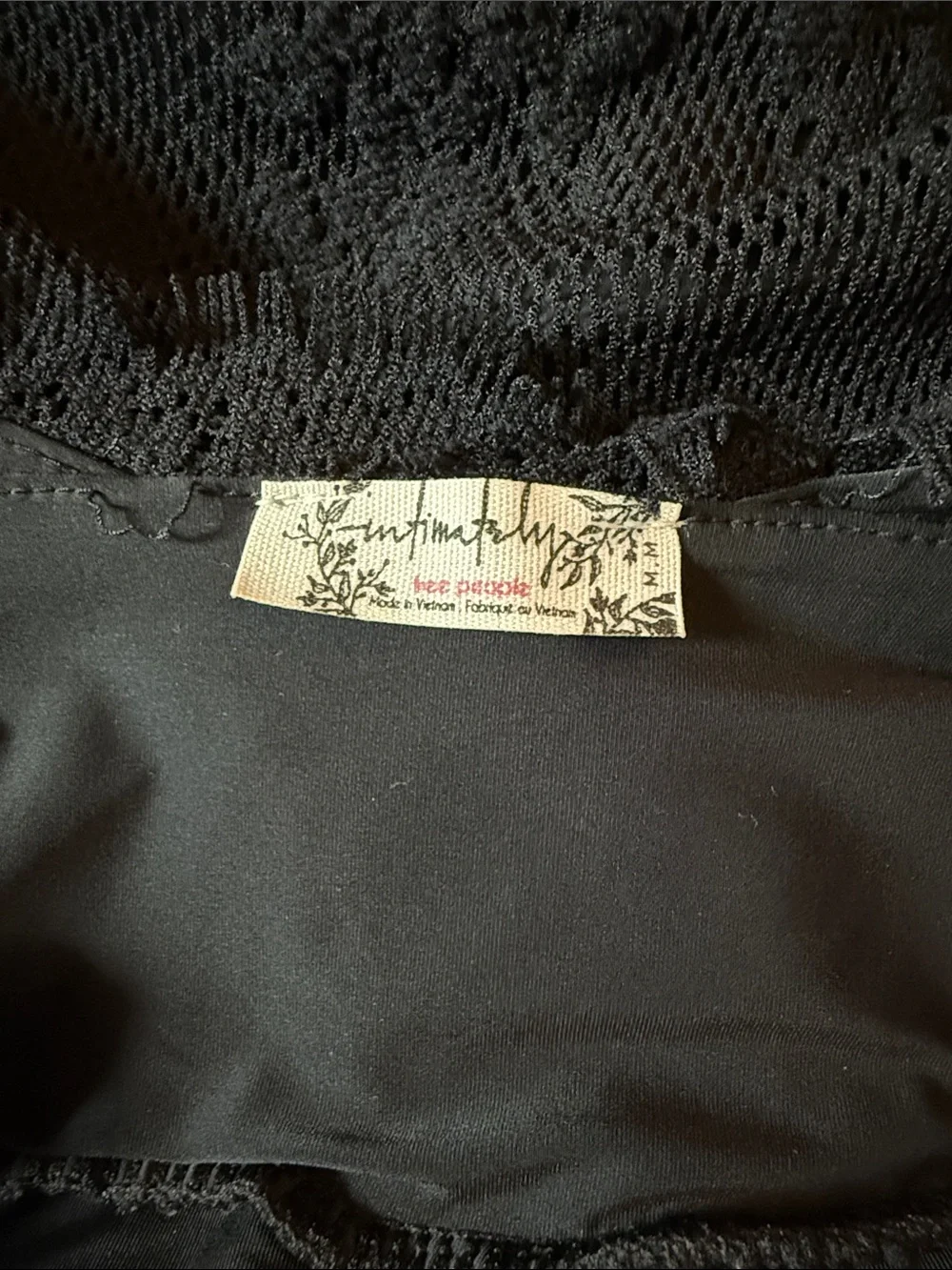 Free People Intimately Harper High Neck Lace Dress Black size Medium - Picture 8 of 12